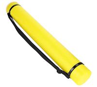 COCOYUEMA Art Portfolio Tube, Adjustable Length Storage Container for Posters, Maps, Documents, with Plastic, Round Cover Design, Anti-Nibble Protection (Yellow)