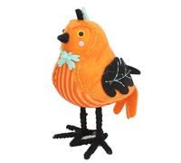 COCOYUEMA for Tabletop Bird Ornament, Cute Small Bird Decor, Elegant Indoor Decoration, Holiday Christmas Tree Ornament, Durable Cotton Polyester Fiber (Orange)