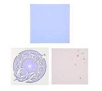 COCOYUEMA Greeting Cards, Elegant Hollow Cover 4 Styles, Special-Shaped Carving Pattern, 2-Fold 3-Pages Design with Silver Inner Sheet and Envelope, for Various Gift Boxes, Suitabl (Sun, moon and