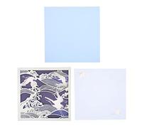 COCOYUEMA Greeting Cards, Elegant Hollow Cover 4 Styles, Special-Shaped Carving Pattern, 2-Fold 3-Pages Design with Silver Inner Sheet and Envelope, for Various Gift Boxes, Suitabl (Crane returns)