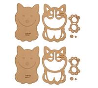 COCOYUEMA Key Pouch Stencil Templates for DIY, Style Acrylic Crafts, with Position Lines and Stitching Points, Durable Material with Protective Film
