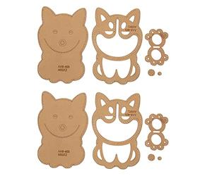 COCOYUEMA Key Pouch Stencil Templates for DIY, Style Acrylic Crafts, with Position Lines and Stitching Points, Durable Material with Protective Film