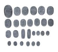 COCOYUEMA Massage Hot Stones for Spa, Professional Basalt Set, 27 Pcs Polished Thermal Rocks for Relaxation, Body Treatment, Essential Oil Absorption, Various Sizes for Dif
