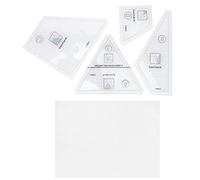 COCOYUEMA Sewing Rulers Set, Quilting Templates for Pattern Making, Non-Slip Acrylic Measuring Tools for DIY Crafts and Tailoring, 4-Piece