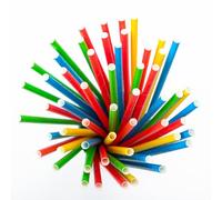 Cocti Paper Straws - Durable, Tasteless Drinking Straws for Parties, Events & Everyday Use - Biodegradable Alternative to Plastic - Sturdy Design That Won't Go Soggy - 200mm x 6mm, Mix 300pcs.