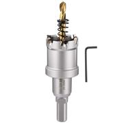 CoCud 1-1/8" (28.5mm) Hole Saw, Tungsten Carbide TCT Hole Cutters with Drill Bit - for Thick Hard Metal, Stainless Steel, Copper, Aluminum