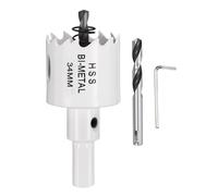 CoCud 1-11/32" 34mm Hole Saw Bi-Metal M42 Hole Cutter with 2pcs Drill Bit