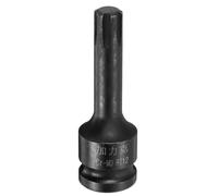 CoCud 12mm Impact Ribe Bit Socket 1/2" Drive RT12 Spline Hex Bit Socket | 78mm/3.07" Length CR-MO Steel Metric Hex Screwdriver Adapter for Fastening Screws Ratchet Wrench Head Drill