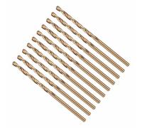 CoCud 2.3mm Drill Bit, #43 Cutting Diameter, 4341 HSS Number Jobber Bits 135° Cutting Angle Gold Finish - (Applications: for Drilling Soft Metal Plastic Wood), 10-Pieces