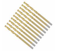 CoCud 2.8mm Drill Bit, 7/64" Cutting Diameter, 4241 HSS TiN Coated 118° Cutting Angle Versatile Jobber Bits - (Applications: for Drilling Plastic Wood Soft Thin Metal, 10-Pieces