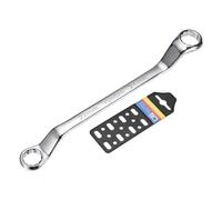 CoCud 22x24mm Double Box End Wrench 12 Point 75 Degree Offset Metric Wrench | CR-V Steel Polished Mirror Deep Offset Box End Spanner Brake Bleeder Tool for Auto Repairs Home Maintenance DIY Project