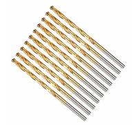 CoCud 3.2mm Drill Bit, 1/8" Cutting Diameter, 4341 HSS Jobber Bits TiN Coated 135° Cutting Angle - (Applications: for Drilling Soft Metal Plastic Wood), 10-Pieces