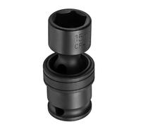 CoCud 3/8" Drive Impact Swivel Socket 15mm Universal Joint Socket | CR-MO Steel 6-Point Joint Adapter Wobble,Application: For Automotive Repair,Mechanical Maintenance,Home Garage