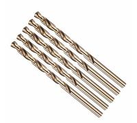 CoCud 5mm Drill Bit, #9 Cutting Diameter, 4341 HSS Number Jobber Bits Gold Finish 135° Cutting Angle - (Applications: for Drilling Soft Metal Plastic Wood), 5-Pieces