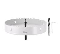 CoCud 7-5/8" 194mm Hole Saw Bi-Metal Hole Cutter W/ 2pcs Drill Bit White