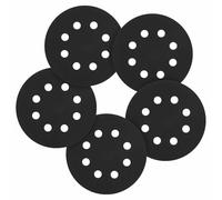 CoCud 70 Pcs 125 mm Sanding Disc 400 Grit 8 Hole Round Hook and Loop Sandpapers for Metal Wood Automotive Boat Building Grinding and Polishing, Black