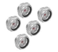 CoCud Air Compressor Oil Sight Glass, | M24x1.5mm Male | Aluminum Hex Head Oil Liquid Level Indicator Glass Window - (Applications: for Gearbox Fittings), 5-Pieces