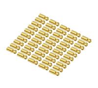 CoCud Barrel End Caps, 2.5mm Inner Diameter, Copper Smooth Crimp End Cord End Cap Gold Tone - (Applications: for Bracelets Necklace Pendant Jewelry Making DIY), 50-Pieces