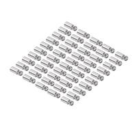 CoCud Barrel End Caps, 2.5mm Inner Diameter, Copper Smooth Crimp End Cord End Cap Silver Tone - (Applications: for Bracelets Necklace Pendant Jewelry Making DIY), 50-Pieces