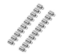 CoCud Barrel End Caps, 5.5mm Inner Diameter, Stainless Steel Smooth Crimp End Cord End Cap Steel Color - (Applications: for Bracelets Necklace Pendant Jewelry Making DIY), 20-Pieces