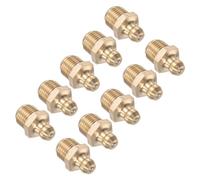 CoCud Brass Straight Grease Fitting, | G1/8 Thread 11mm Width | Hydraulic Grease Nipple - (Applications: for Replacing Missing or Broken Oil Fitting), 10-Pieces