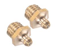 CoCud Brass Straight Grease Fitting, | M12x1.75mm Metric | Hydraulic Grease Nipple - (Applications: for Replacing Missing or Broken Oil Fitting), 2-Pieces