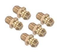 CoCud Brass Straight Grease Fitting, | M6x0.75mm Metric | Hydraulic Grease Nipple - (Applications: for Replacing Missing or Broken Oil Fitting), 5-Pieces