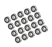 CoCud Deep Groove Ball Bearings, 627-2RS Model 7mm ID 22mm OD 7mm Thick, Carbon Steel Double Sealed Bearings - (Applications: for Motor Skateboards Roller Wheels), 20-Pieces