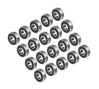 CoCud Deep Groove Ball Bearings, 698-2RS Model 8mm ID 19mm OD 6mm Thick, Carbon Steel Double Sealed Bearings - (Applications: for Motor Skateboards Roller Wheels), 20-Pieces
