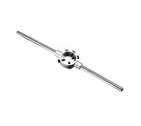 CoCud Die Stock Wrench, Fit M24-M27 / 36mm-55mm (OD) Round Dies, Nickel Plated Adjustable Die Handle Holder - (Applications: for Machine Thread Repair), 1-Piece
