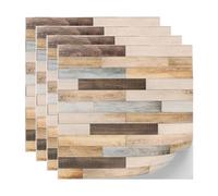 CoCud Dollhouse Flooring, 3.94" Square, PU Self Adhesive Miniature Dollhouse Wood Flooring Peel and Stick (Red) - (Applications: for Dollhouse Decoration), 4-Pieces