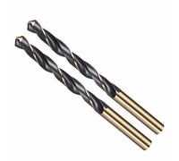 CoCud Drill Bit, 10mm Cutting Diameter, 4341 HSS Jobber Bits Gold and Black 118° Cutting Angle - (Applications: for Drilling Plastic Wood Soft Metal), 2-Pieces