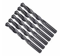 CoCud Drill Bit, 13mm Cutting Diameter, 4241 HSS Nitriding Black 118° Cutting Angle Versatile Bits - (Applications: for Drilling Plastic Wood Soft Metal), 6-Pieces