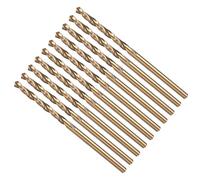 CoCud Drill Bit, 2mm Cutting Diameter, 4341 HSS Gold and Black 118° Cutting Angle Number Jobber Bits - (Applications: for Drilling Soft Metal Plastic Wood), 10-Pieces