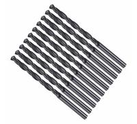 CoCud Drill Bit, 3.7 mm Cutting Diameter, 4241 HSS Nitriding Black 118° Cutting Angle Versatile Bits - (Applications: for Drilling Plastic Wood Soft Metal), 10-Pieces