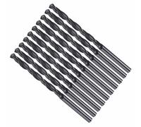 CoCud Drill Bit, 3mm Cutting Diameter, 4241 HSS Nitriding Black 118° Cutting Angle Versatile Jobber Bits - (Applications: for Drilling Plastic Wood Soft Metal), 10-Pieces