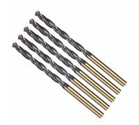 CoCud Drill Bit, 4.2mm Cutting Diameter, 4341 HSS Jobber Bits Gold and Black 118° Cutting Angle - (Applications: for Drilling Plastic Wood Soft Metal), 5-Pieces
