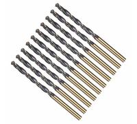 CoCud Drill Bit, 4mm Cutting Diameter, 4341 HSS Jobber Bits Gold and Black 118° Cutting Angle - (Applications: for Drilling Plastic Wood Soft Metal), 10-Pieces