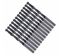 CoCud Drill Bit, 6.3mm Cutting Diameter, 4241 HSS Nitriding Black 118° Cutting Angle Versatile Bits - (Applications: for Drilling Plastic Wood Soft Metal), 12-Pieces