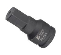 CoCud Impact Hex Bit Socket, 24mm Hex Bit 3/4" Square Drive 80mm Length, CR-MO Chamfer Design Pin Hole Metric Hex Socket - (Applications: for Automotive Electric Repair)