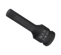 CoCud Impact Spline Bit Socket, M10 3/8" Square Drive 60mm Length, CR-MO, Chamfer Design One-Piece Impact Triple Square Spline Bit Socket - (Applications: for Automotive Repair)