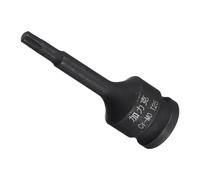 CoCud Impact Torx Bit Socket, T25 3/8" Square Drive 60mm Length, CR-MO Chamfer Design Pin Hole 6 Point Star Socket Bit - (Applications: for Automotive Repair)