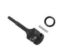 CoCud Impact Torx Bit Socket, T30 Socket 1/2" Drive 3" Length, Cr-Mo Steel Socket with O-Ring and Dowel Pin - (Applications: for Socket Head Cap Bolt)