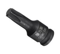 CoCud Impact Torx Bit Socket, T45 1/4" Square Drive 35mm Length, CR-MO Chamfer Design Pin Hole 6 Point Star Socket Bit - (Applications: for Automotive Repair)