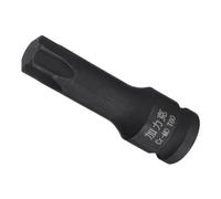 CoCud Impact Torx Bit Socket, T60 3/8" Square Drive 60mm Length, CR-MO Chamfer Design Pin Hole 6 Point Star Socket Bit - (Applications: for Automotive Repair)