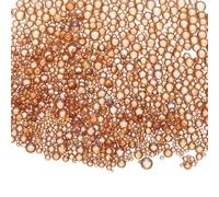 CoCud Iridescent Glass Tiny Bubble Beads, 0.4-3mm 10g No Hole Micro Mini Round Coffee Brown Water Droplets Beads - Applications: for Resin Filler, Nail Art, Dollhouse Bath Tub