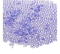 CoCud Iridescent Glass Tiny Bubble Beads, 0.4-3mm 10g No Hole Micro Mini Round Denim Blue Water Droplets Beads - Applications: for Resin Filler, Nail Art, Dollhouse Bath Tub