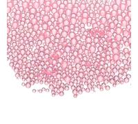 CoCud Iridescent Glass Tiny Bubble Beads, 0.4-3mm 10g No Hole Micro Mini Round Korean Pink Water Droplets Beads - Applications: for Resin Filler, Nail Art, Dollhouse Bath Tub