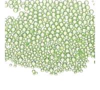 CoCud Iridescent Glass Tiny Bubble Beads, 0.4-3mm 10g No Hole Micro Mini Round Light Green Water Droplets Beads - Applications: for Resin Filler, Nail Art, Dollhouse Bath Tub