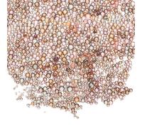 CoCud Iridescent Glass Tiny Bubble Beads, 0.4-3mm 20g No Hole Micro Mini Round Brown Water Droplets Beads - Applications: for Resin Filler, Nail Art, Dollhouse Bath Tub, 2-Pieces